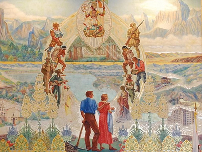 1894-Lucile Lloyd - Regina Califia, murale, 1937 - Campidoglio della California